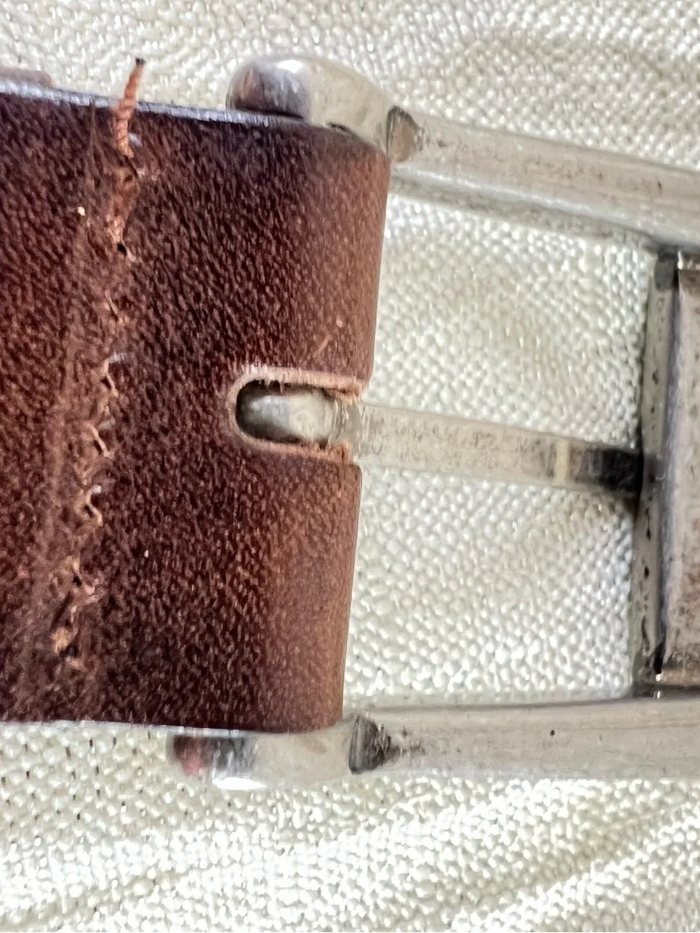 Calvin Klein CK Genuine Leather Brown Belt Solid Brass Buckle Medium